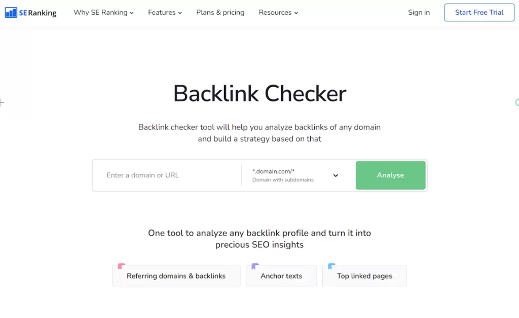 se ranking backlink checker