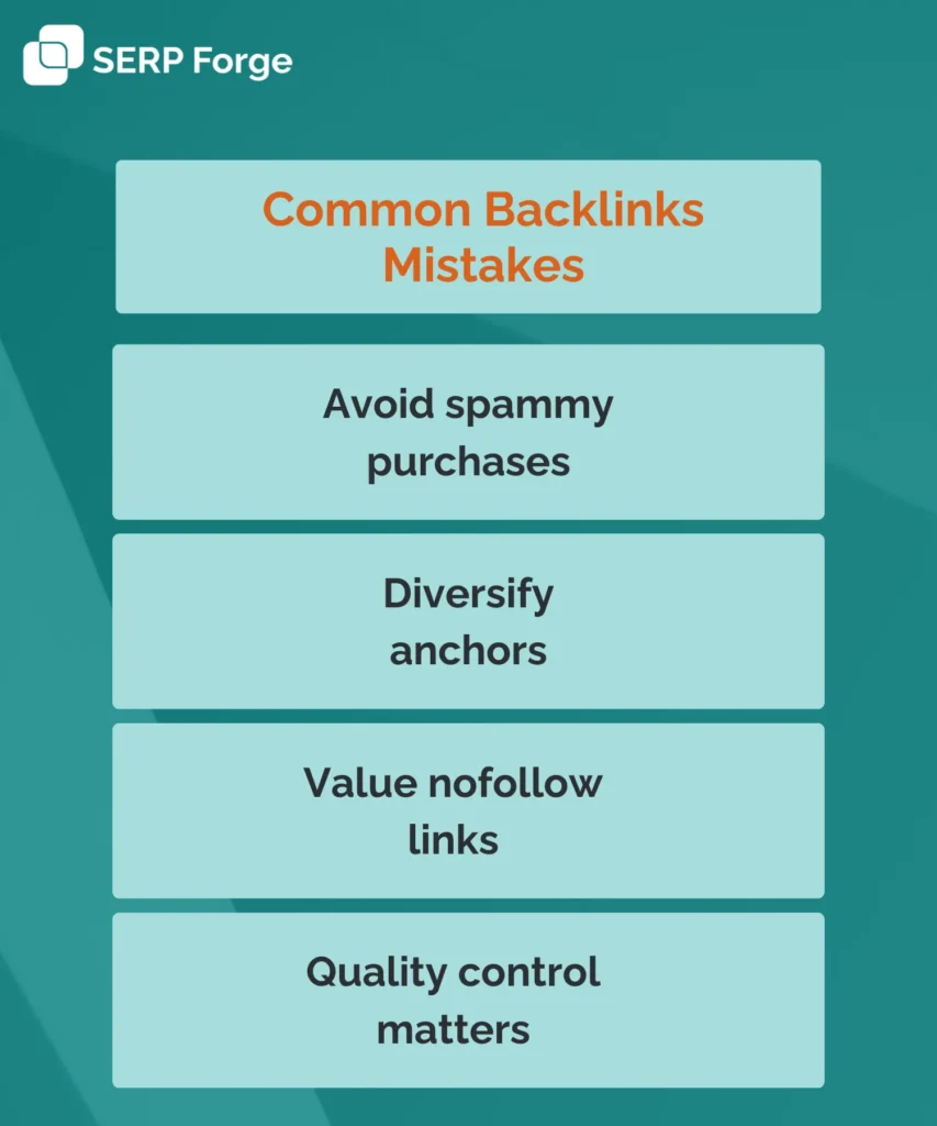 common backlink mistakes