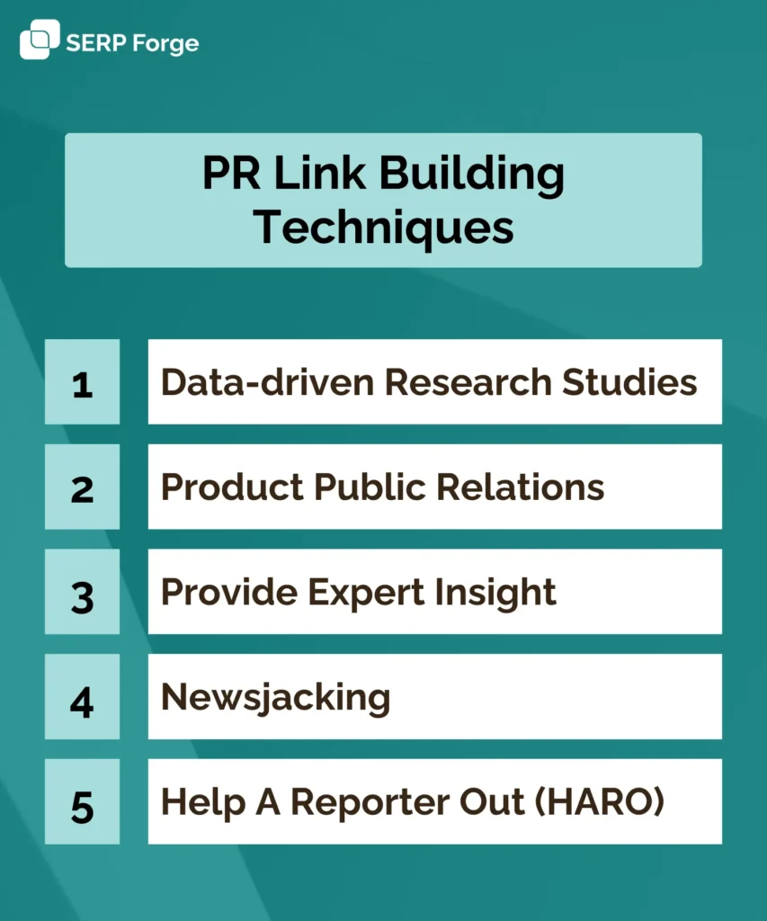 PR link building techniques