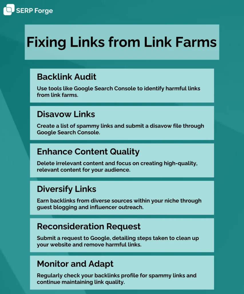 fixing links form link farms