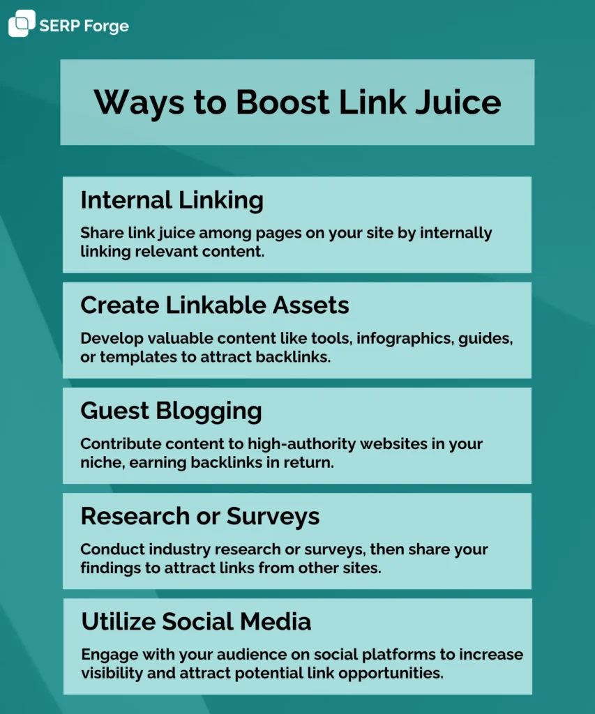 ways to boost link juice