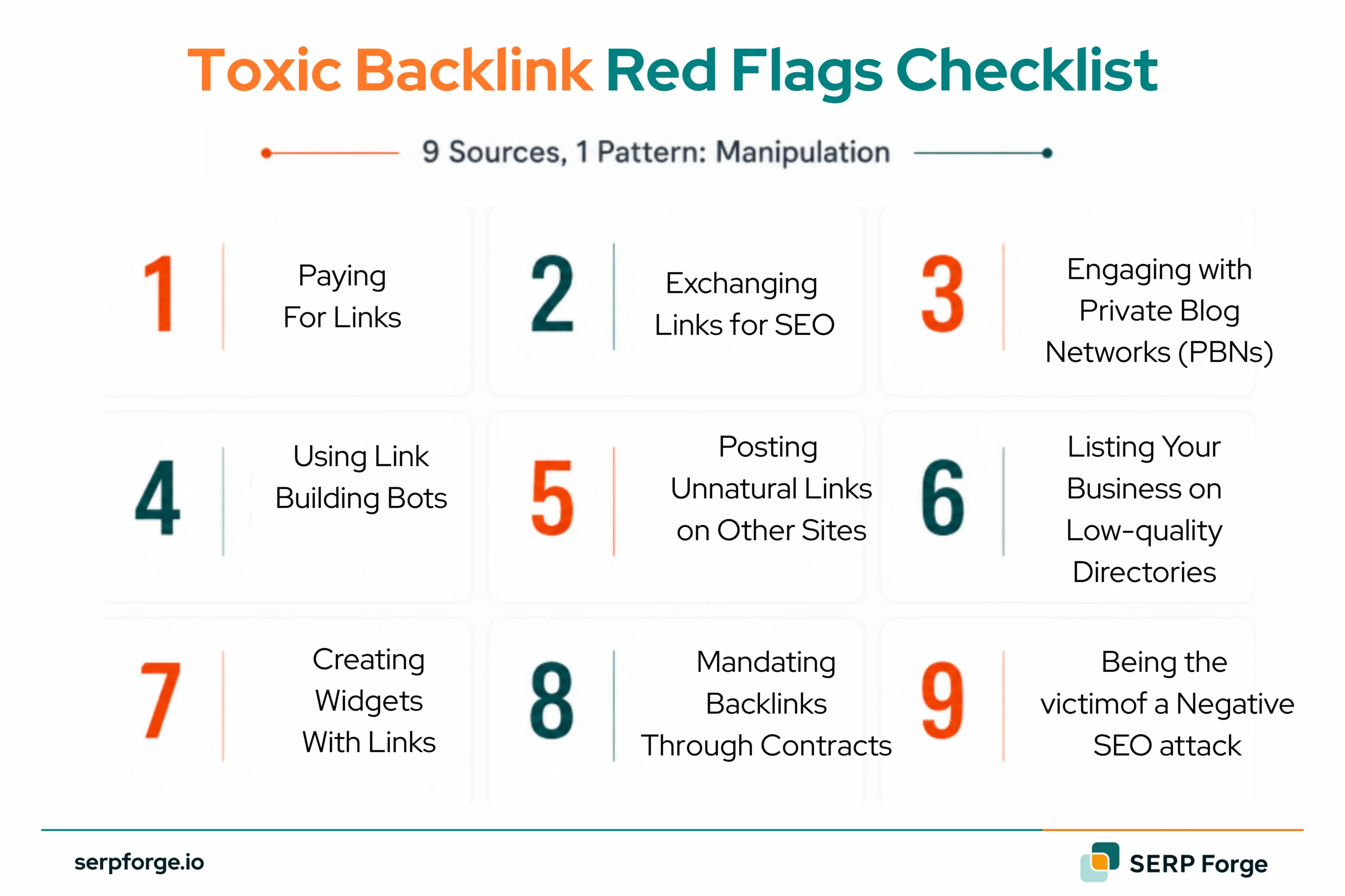 Toxic Backlinks Red Flags Checklist