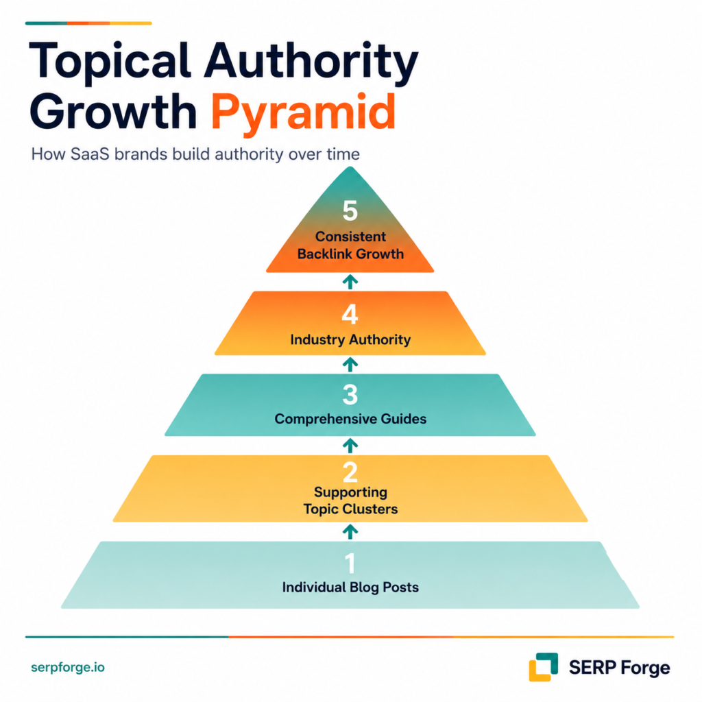 Topical Authority Growth Pyramid