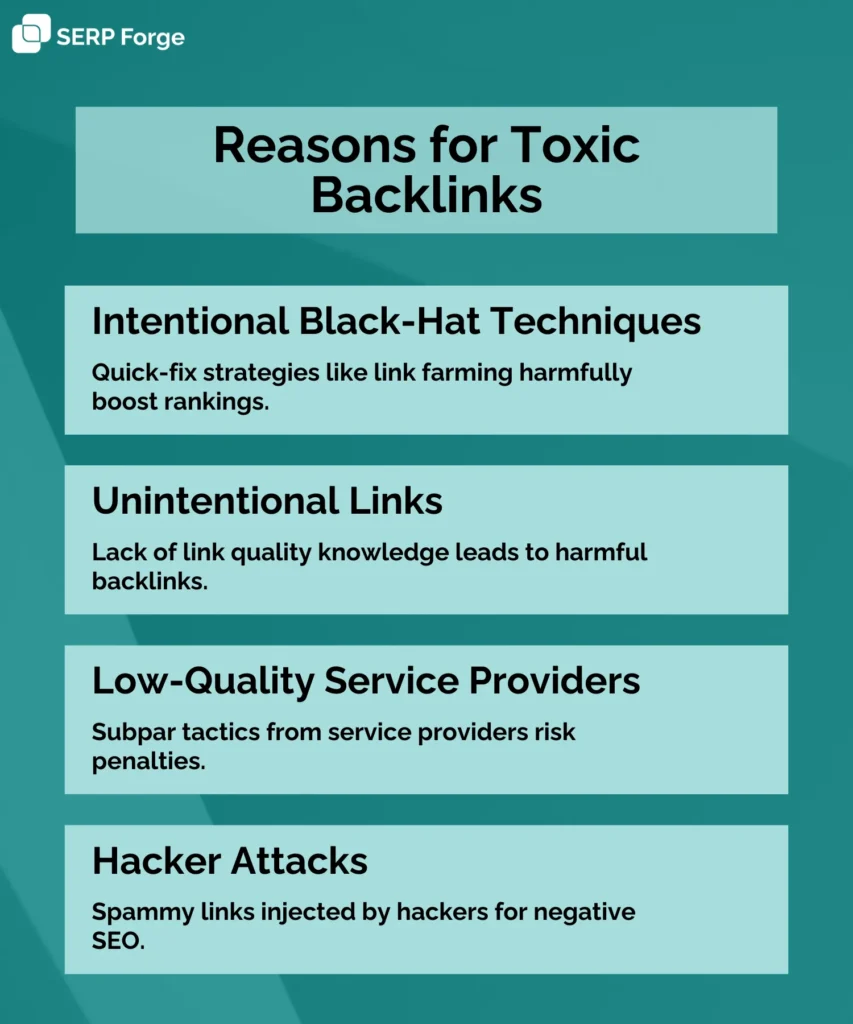 reasons for toxic backlinks