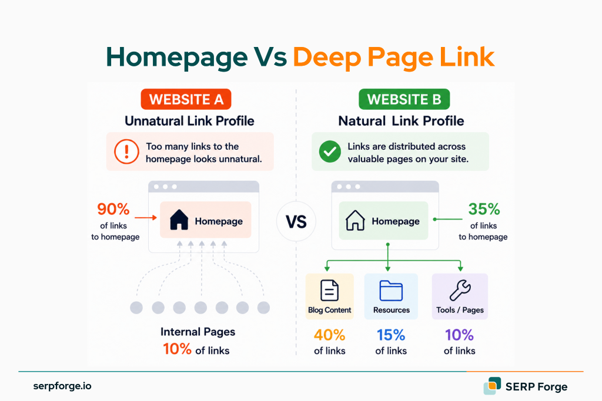 Homepage Vs Deep Page Link