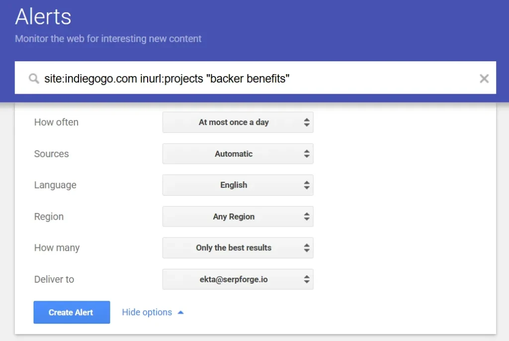 google alerts