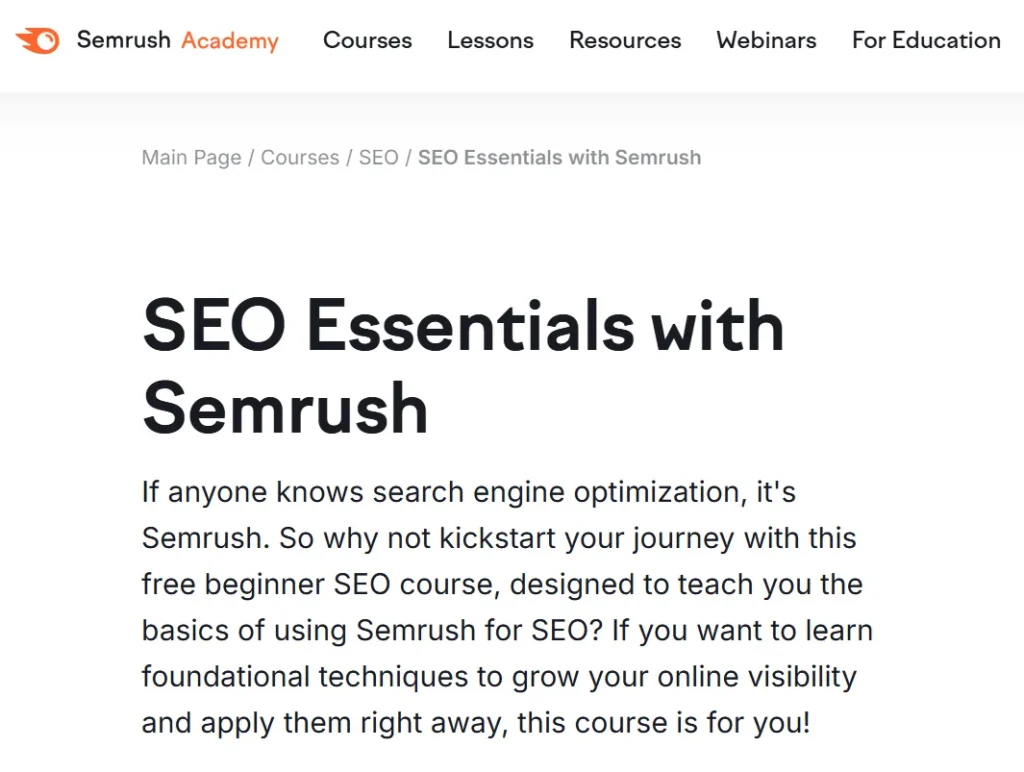 semrush link building courses