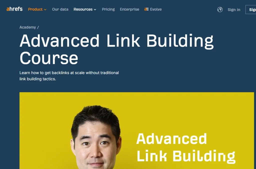 ahref link building courses