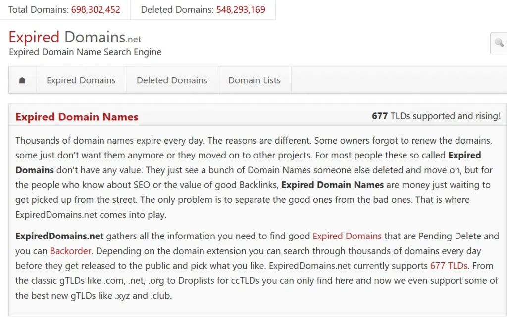 expired domains