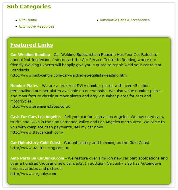 Low-quality directories Low-quality directories