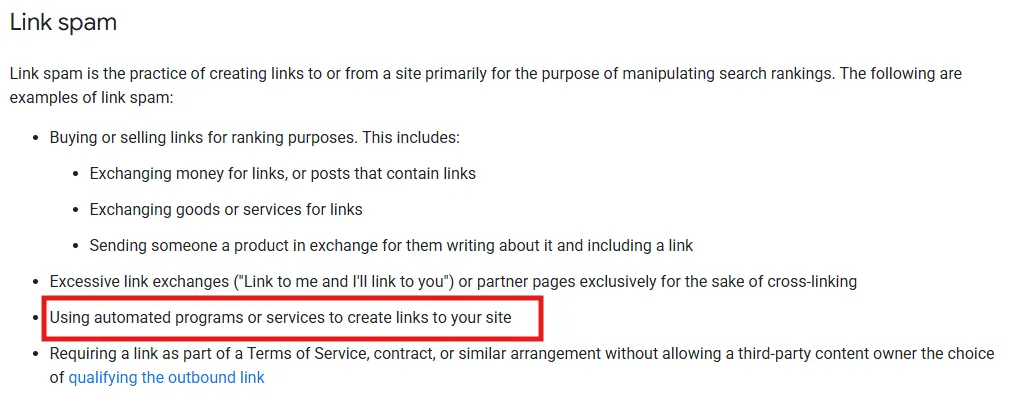 automated link spam automated link spam