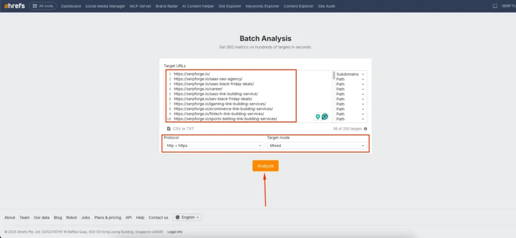 Batch Analysis Batch Analysis