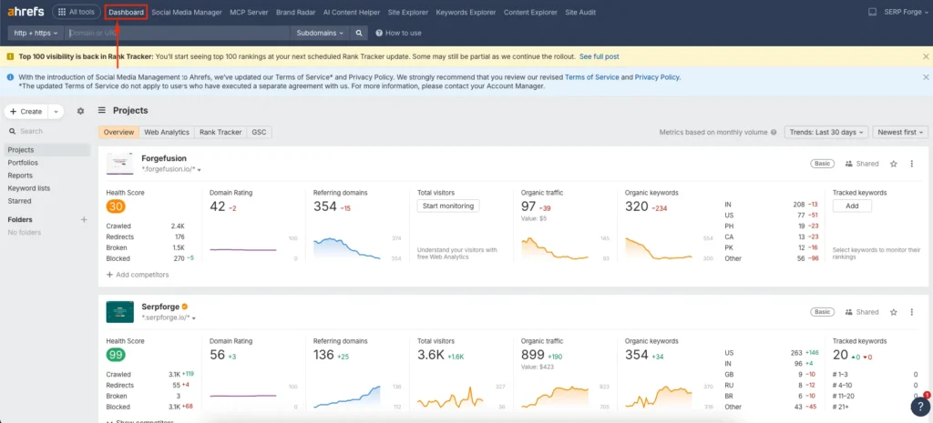 Delete Project from Dashboard Delete Project from Dashboard
