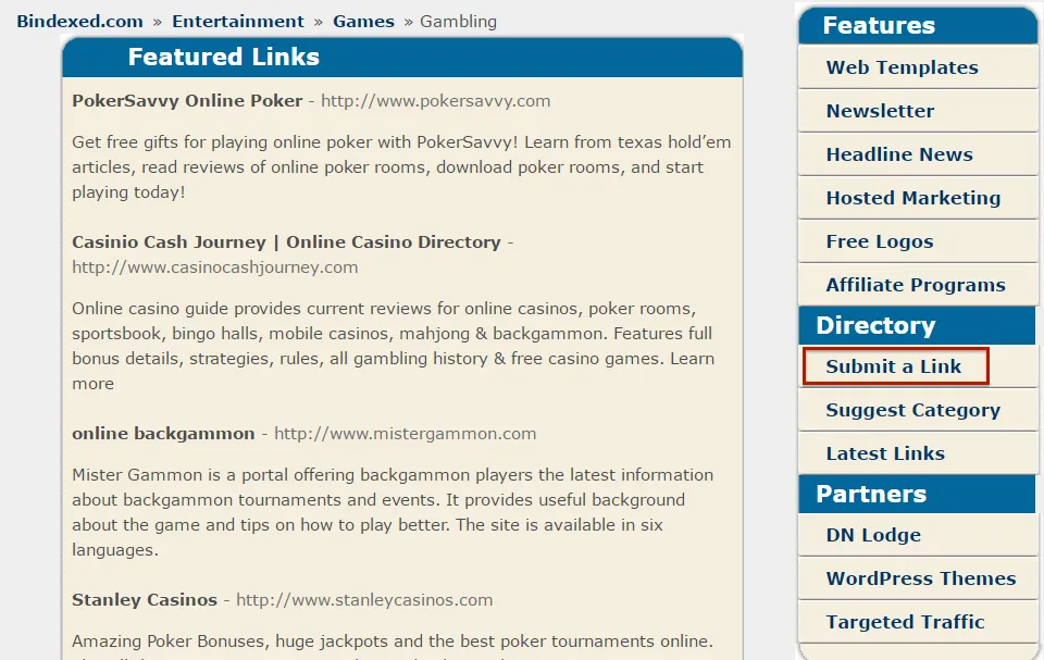 links from spammy sites