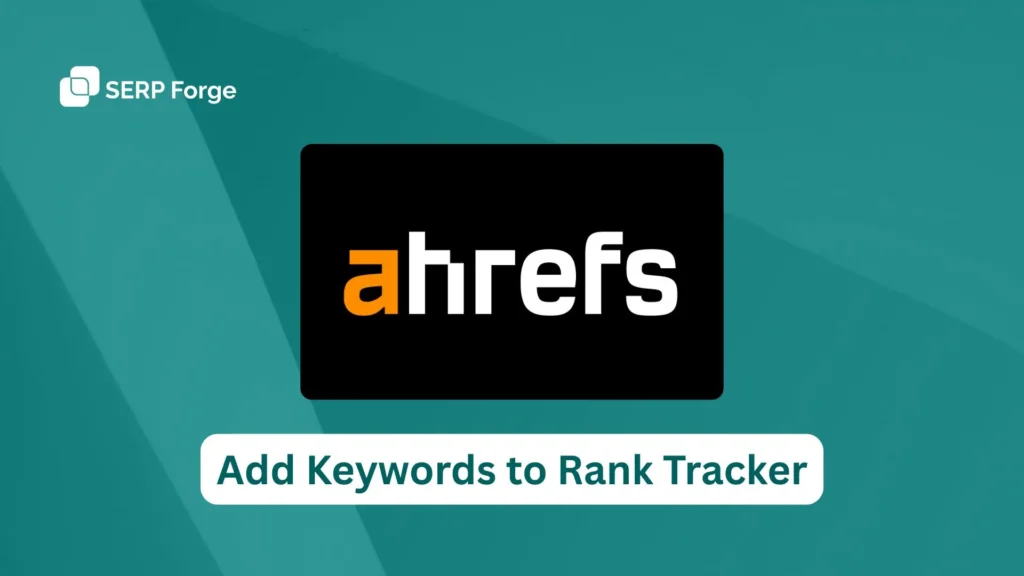 Add Keywords to Rank Tracker