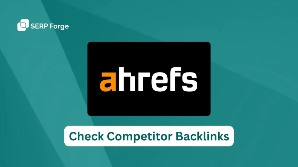 Check Competitor Backlinks