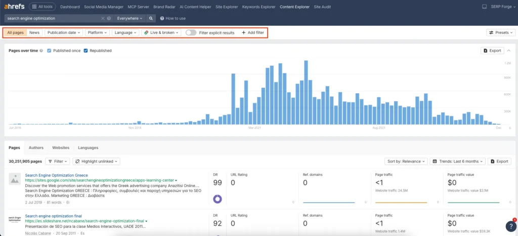 Refine Content Ideas Refine Content Ideas