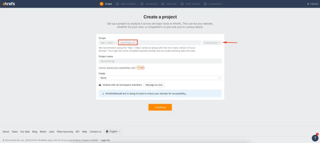 Domain and Project Details Domain and Project Details