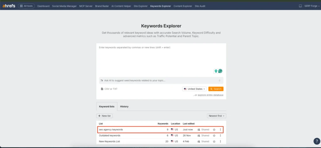 Keyword Explorer
