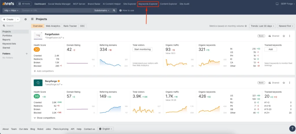 Keywords Explorer Keywords Explorer