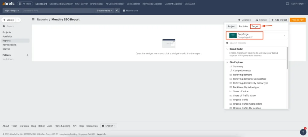 Target URL Target URL