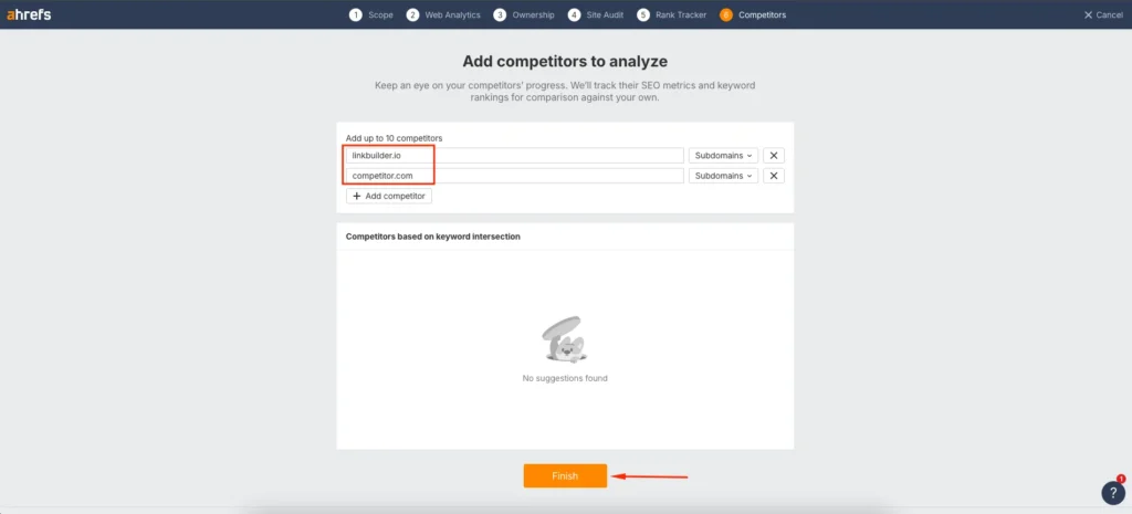 Competitors for Comparison Competitors for Comparison