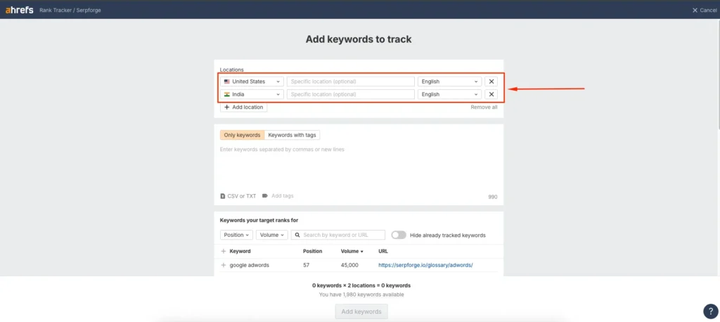 Location and Language