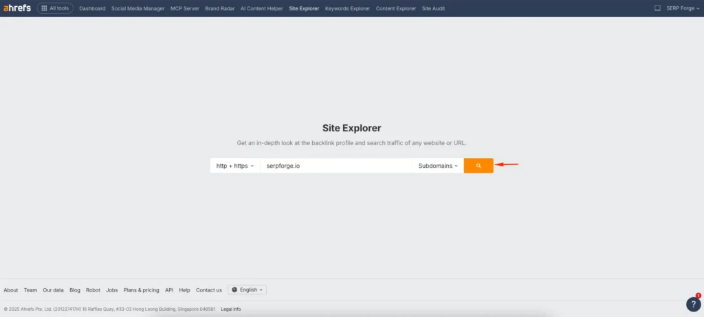 Site Explorer Site Explorer