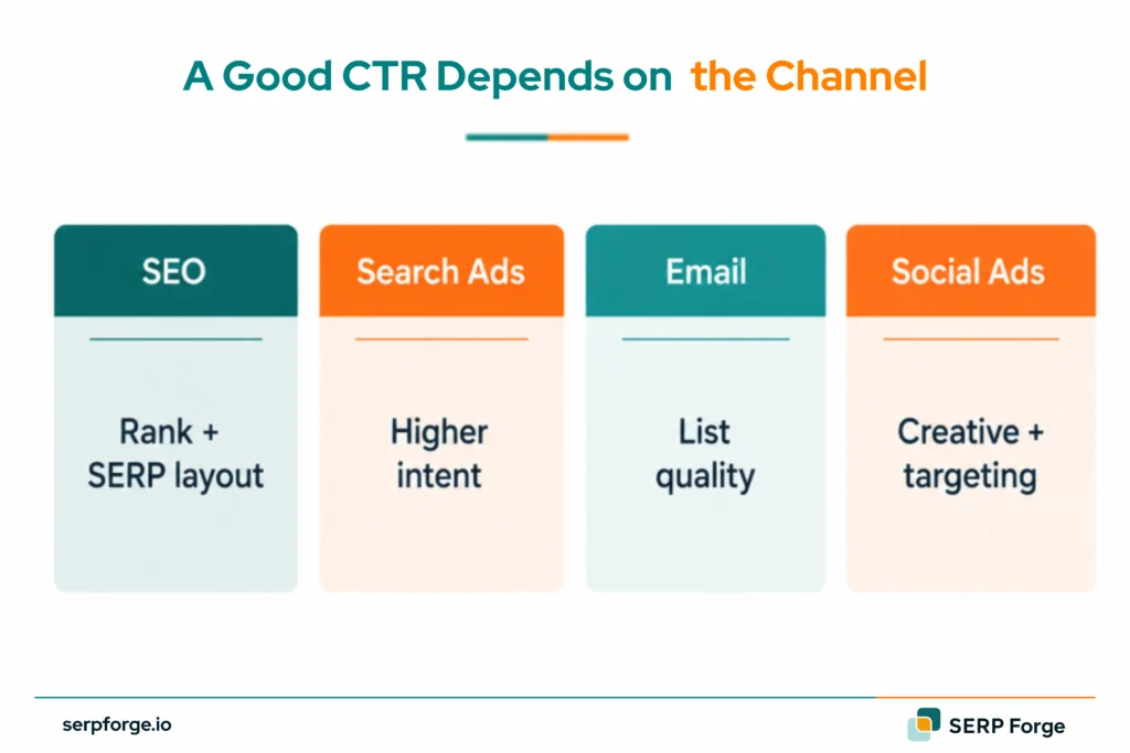 A Good CTR Depends On The Channel