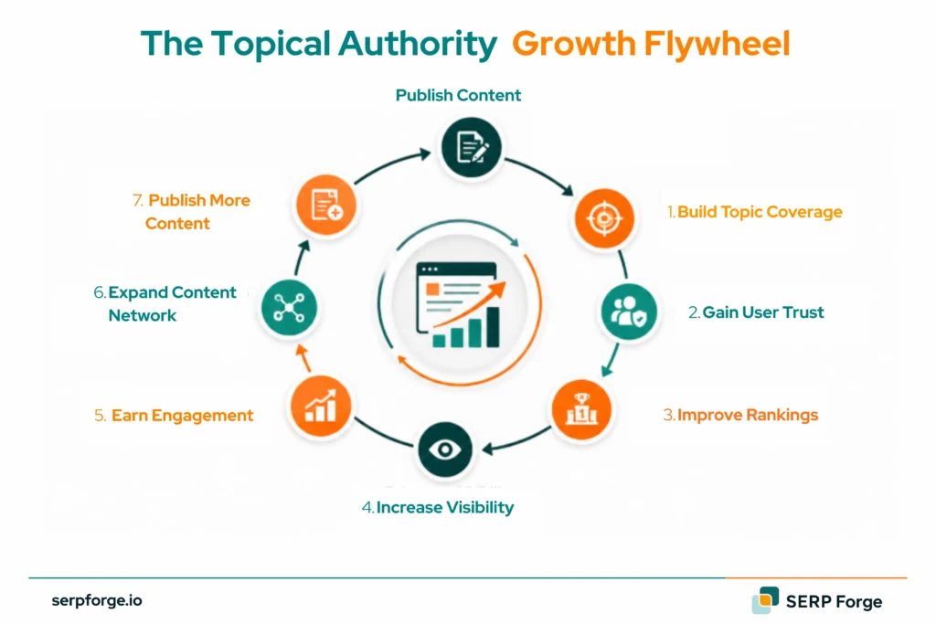 The Topical Authority Growth Flywheel