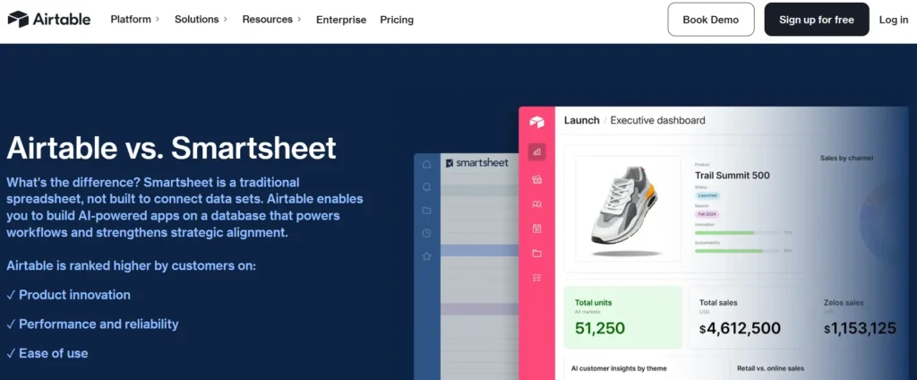 Airtable vs Smartsheet