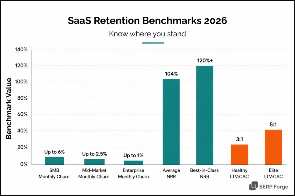 SaaS retention benchmark