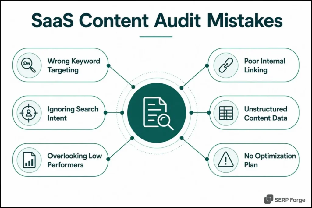 SaaS content audit mistakes