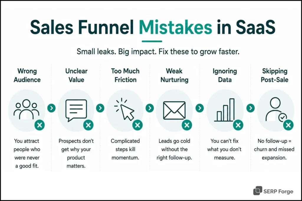 Sales funnel mistake in SaaS
