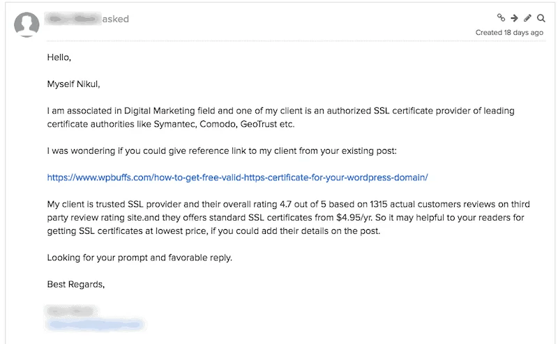 Personalised Outreach Email
