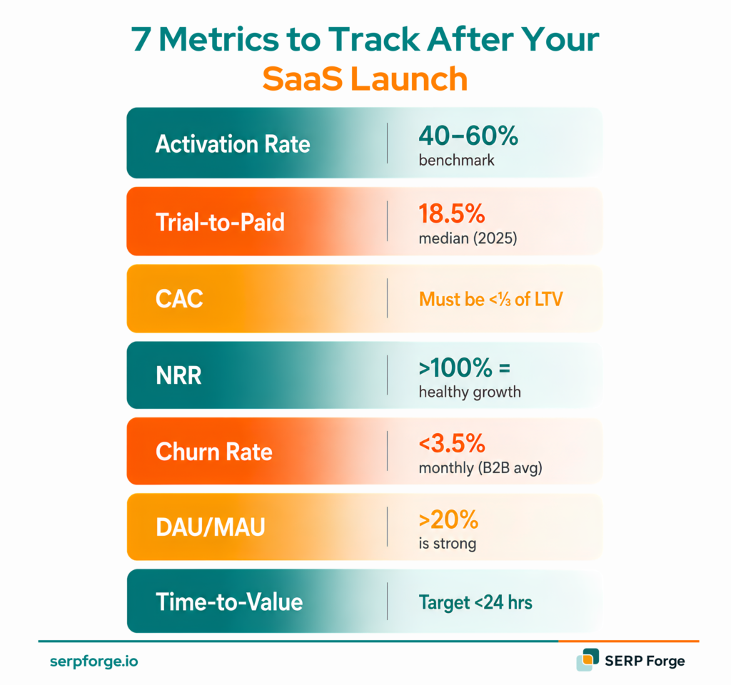 Metrics for SaaS launch