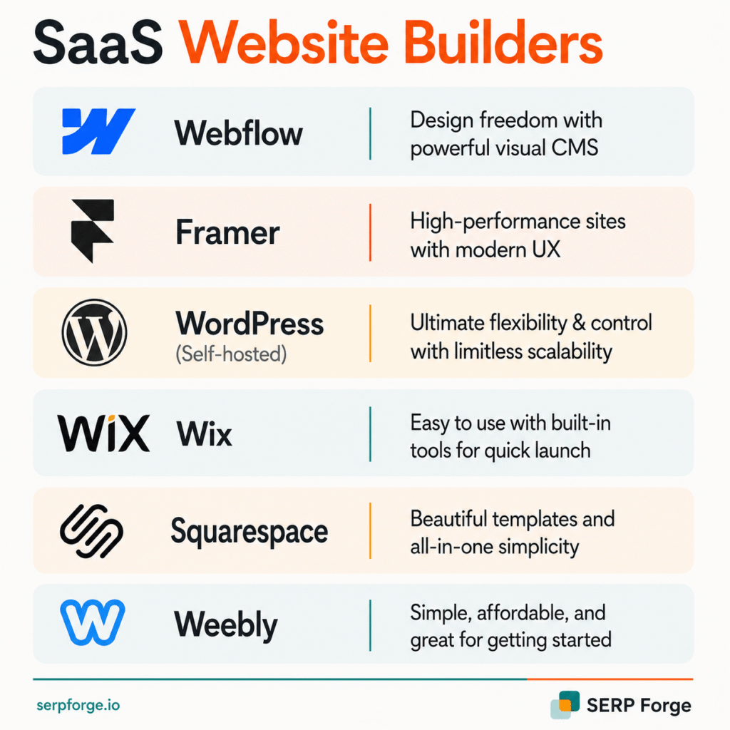 SaaS website builders