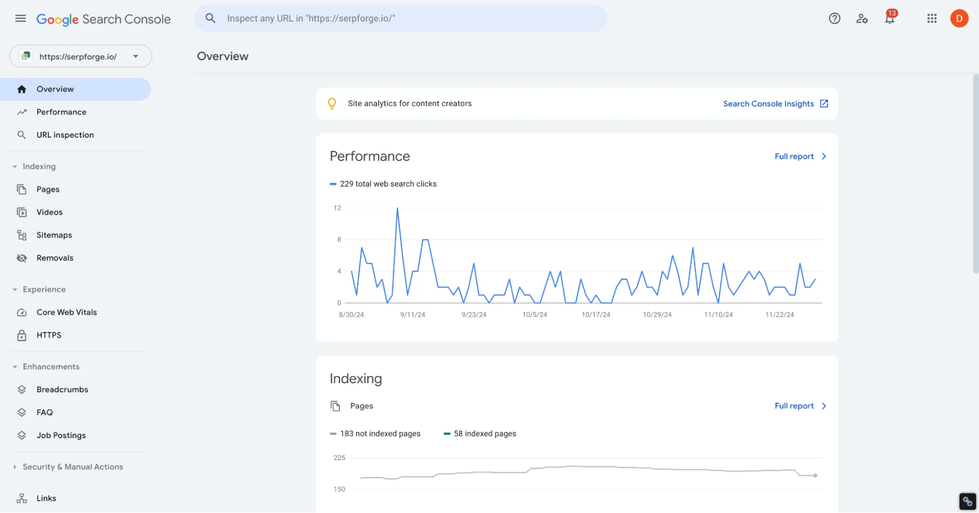 google search console