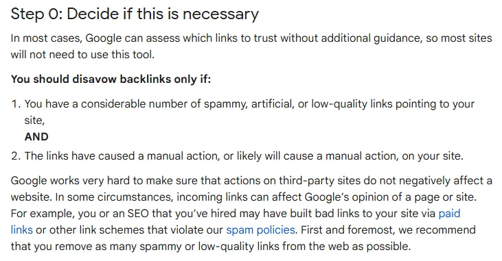 Disavow link