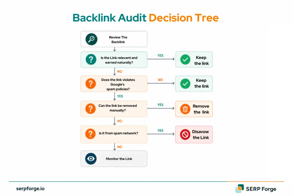 Backlink Audit Decision Tree
