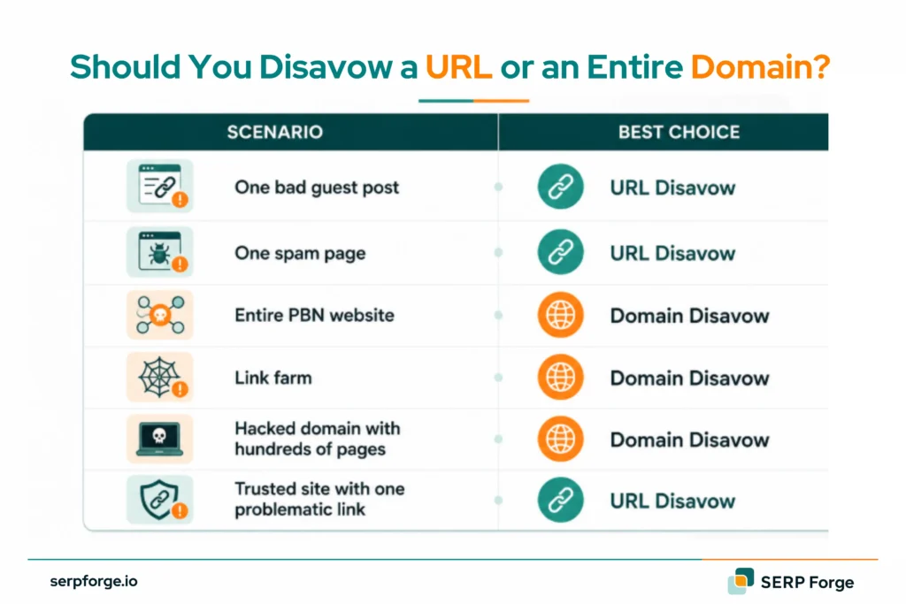 Should You Disavow A URL Or An Entire Domain