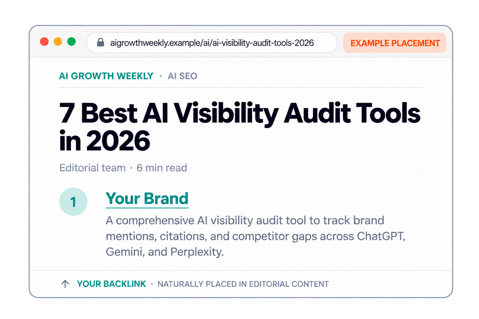 AI Visibility Audit Tools Mockup