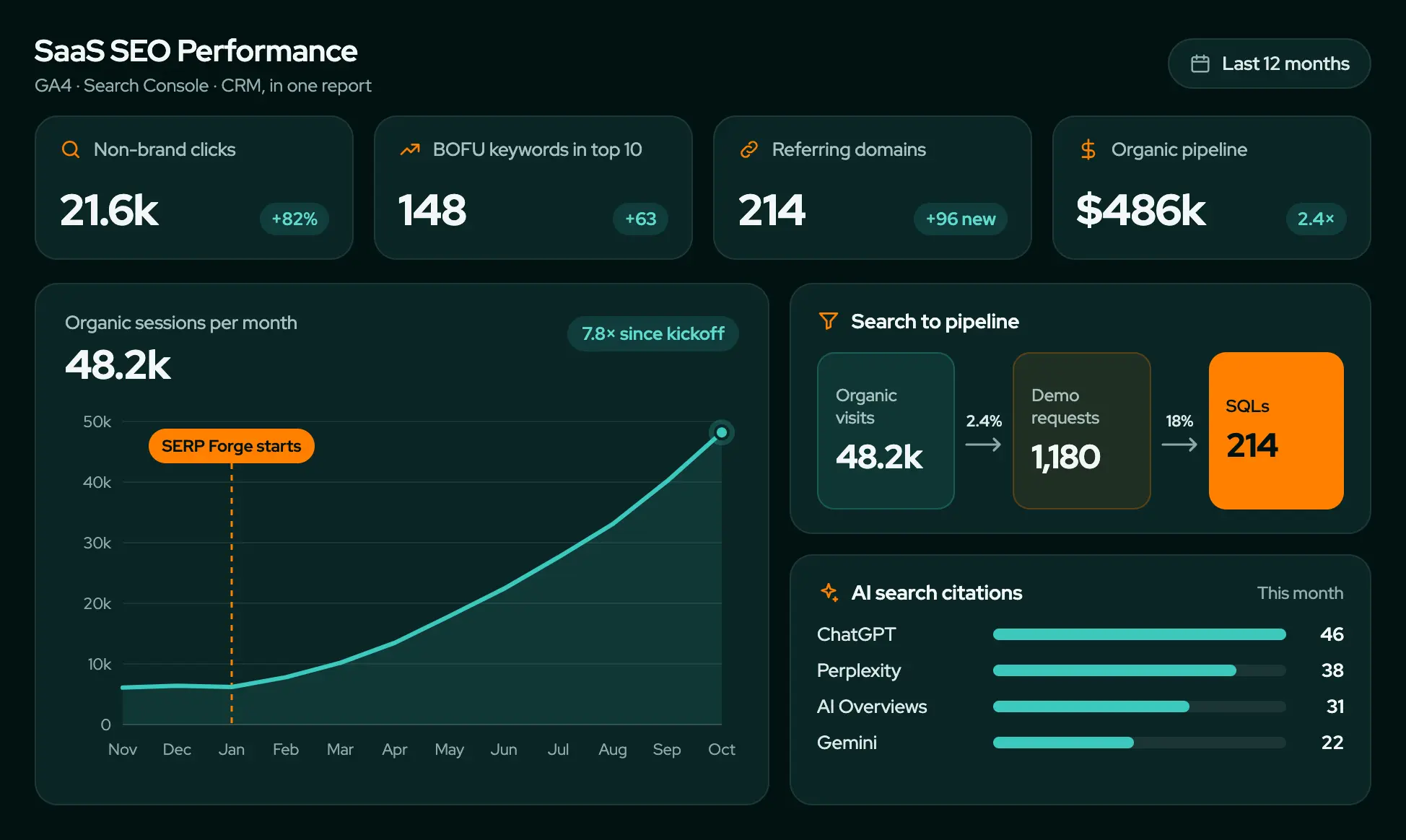 SaaS SEO Report Dashboard