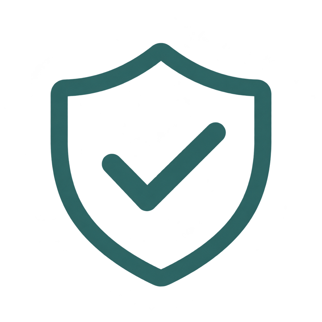 Teal Shield With Checkmark