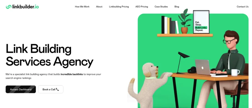 LinkBuilder.io SaaS link building agency homepage
